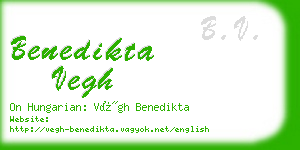 benedikta vegh business card